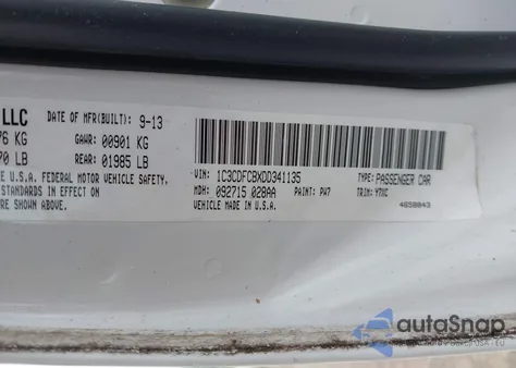 2013 Dodge Dart Gt z USA, uszkodzony, nr VIN 1C3CDFCBXDD341135